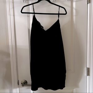 Abercrombie Black Velvet Slip Dress